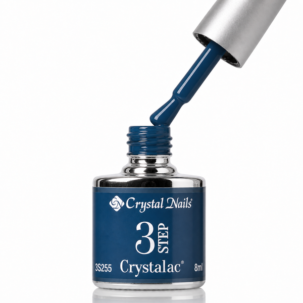 3Step Crystalac 3S255 8ml - Crystal Nails - flacon și aplicator