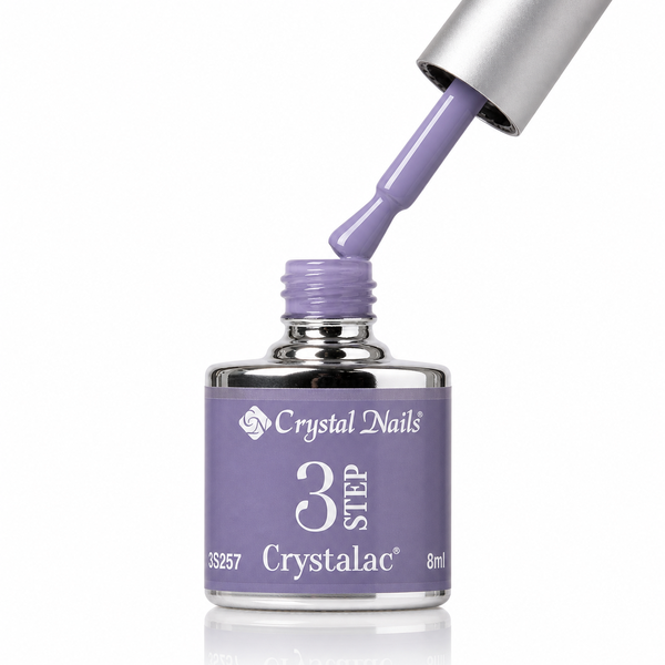 3Step Crystalac 3S257 8ml - Crystal Nails - flacon și aplicator