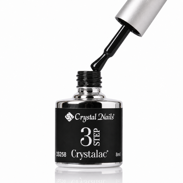 3Step Crystalac 3S258 8ml - Crystal Nails - flacon și aplicator
