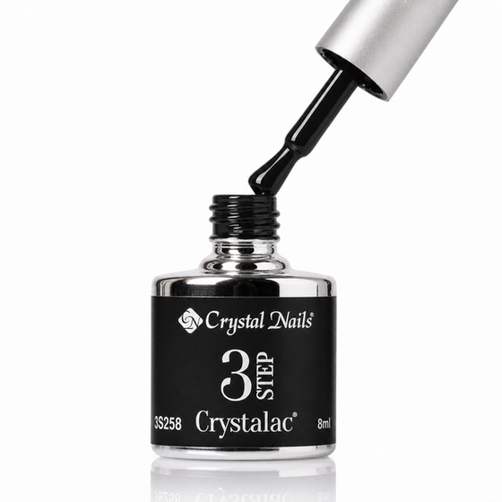 3Step Crystalac 3S258 8ml - Crystal Nails - flacon și aplicator