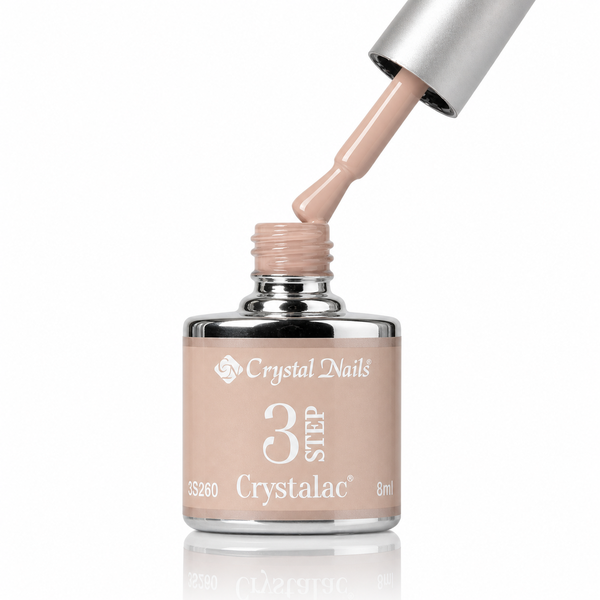 3Step Crystalac 3S260 8ml - Crystal Nails - flacon și aplicator