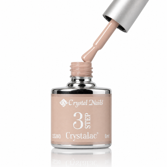 3Step Crystalac 3S260 8ml - Crystal Nails - flacon și aplicator