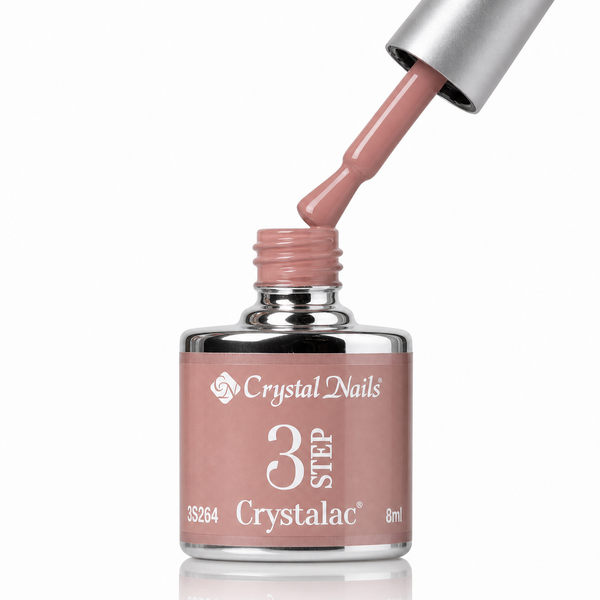 3Step Crystalac 3S264 8ml - Crystal Nails - flacon și aplicator