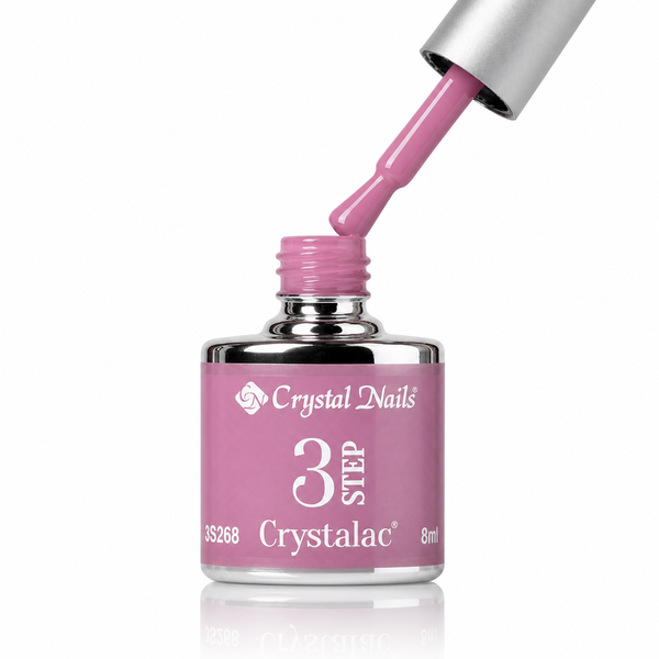 3Step Crystalac 3S268 8ml - Crystal Nails - flacon și aplicator
