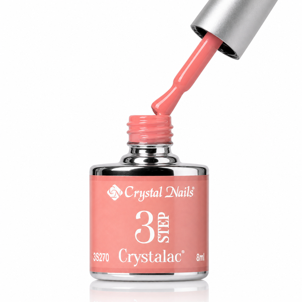 3Step Crystalac 3S270 8ml - Crystal Nails - flacon și aplicator