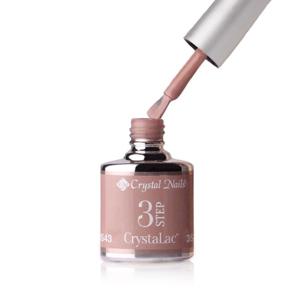 3Step Crystalac 3S43 8ml - Crystal Nails - flacon și aplicator
