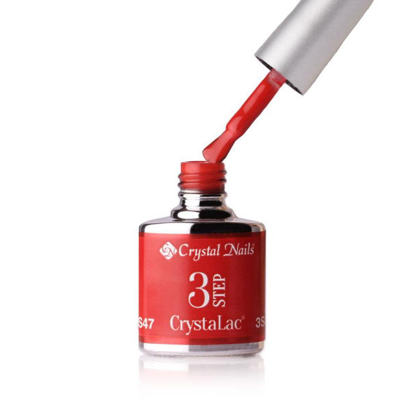 3Step Crystalac 3S47 8ml - Crystal Nails - flacon și aplicator