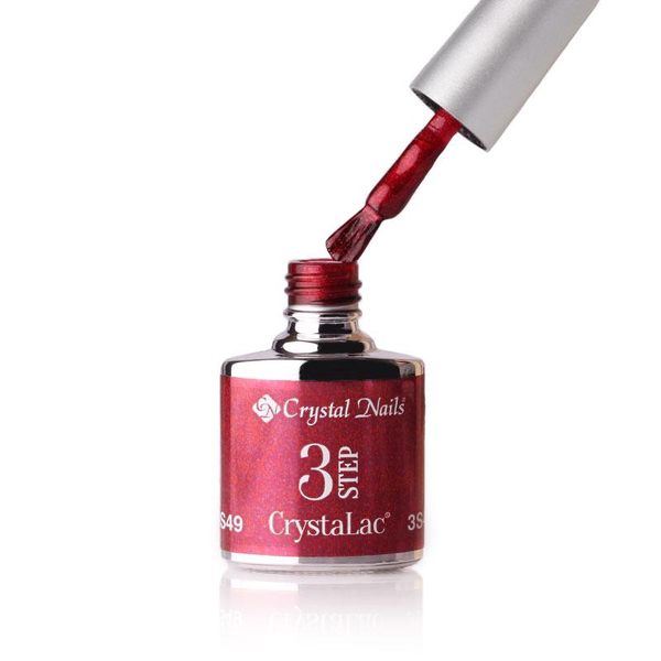 3Step Crystalac 3S49 8ml - Crystal Nails - flacon și aplicator