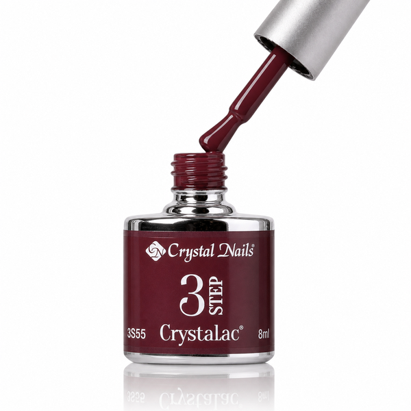 3Step Crystalac 3S55 8ml - Crystal Nails - flacon și aplicator