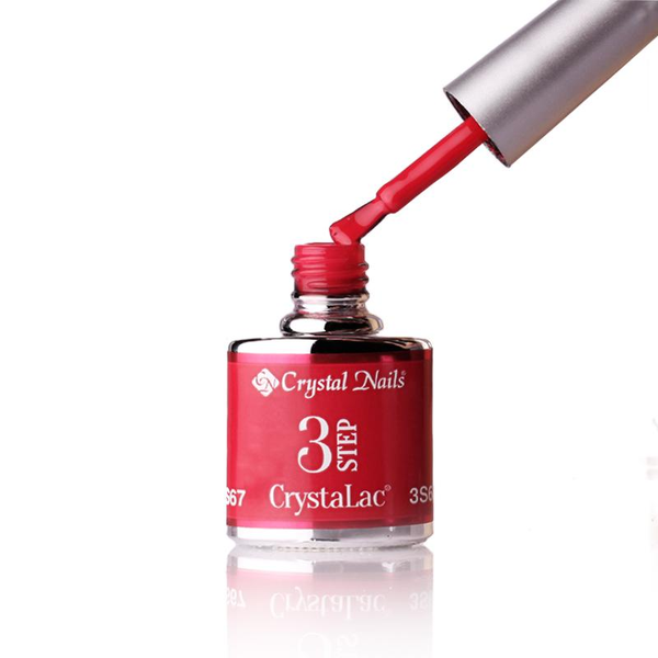 3Step Crystalac 3S67 8ml - Crystal Nails - flacon și aplicator