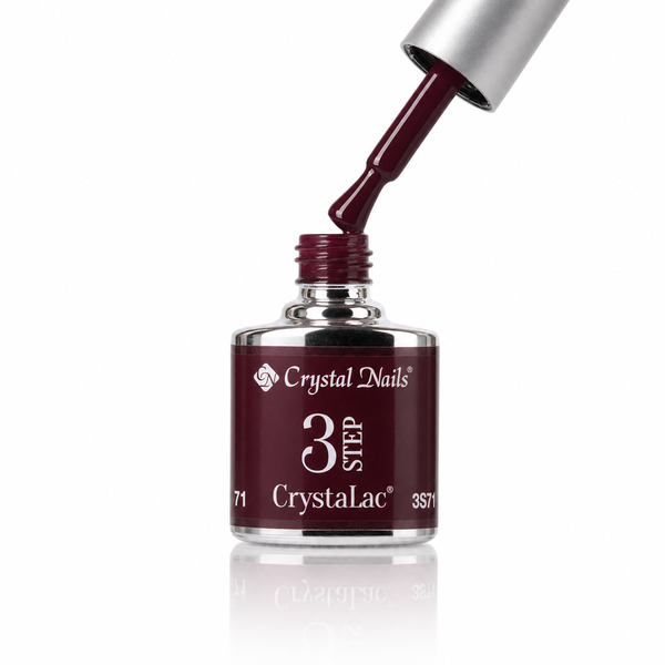 3Step Crystalac 3S71 8ml - Crystal Nails - flacon și aplicator