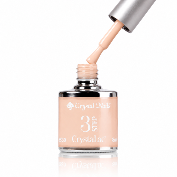 3Step Crystalac 3S80 8ml - Crystal Nails - flacon și aplicator