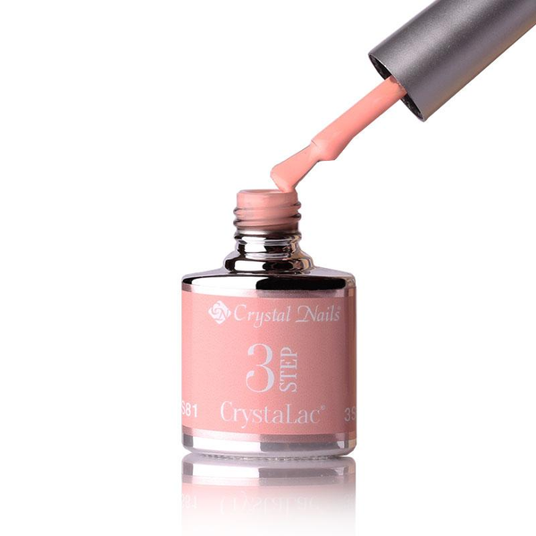 3Step Crystalac 3S81 8ml - Crystal Nails - flacon și aplicator