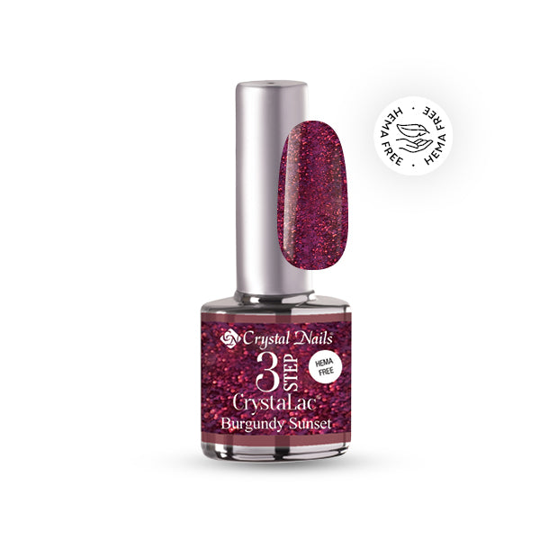3Step Crystalac - Burgundy sunset - 8ml – Crystal Nails