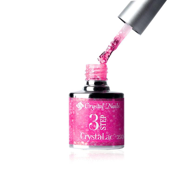 3Step Crystalac Confetti 3SC7 4ml - Crystal Nails - flacon și aplicator