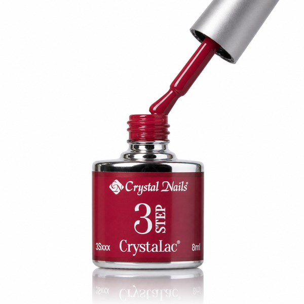 3Step Crystalac Fall In Fire 8ml - Crystal Nails - flacon și aplicator