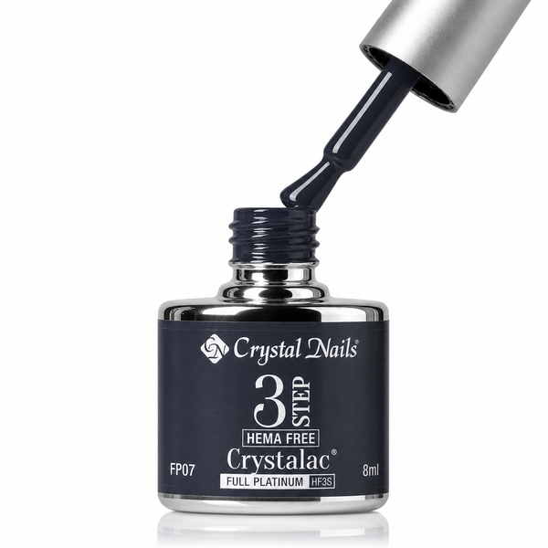 3Step HEMA FREE Crystalac Full Platinum HF3S FP07 8ml - Crystal Nails - flacon și aplicator