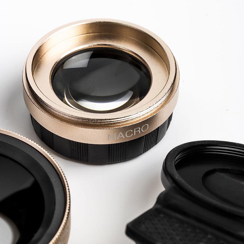 Kit Lentilă macro telefon 2 in 1 - 37mm 0.45WM - GOLD image 1