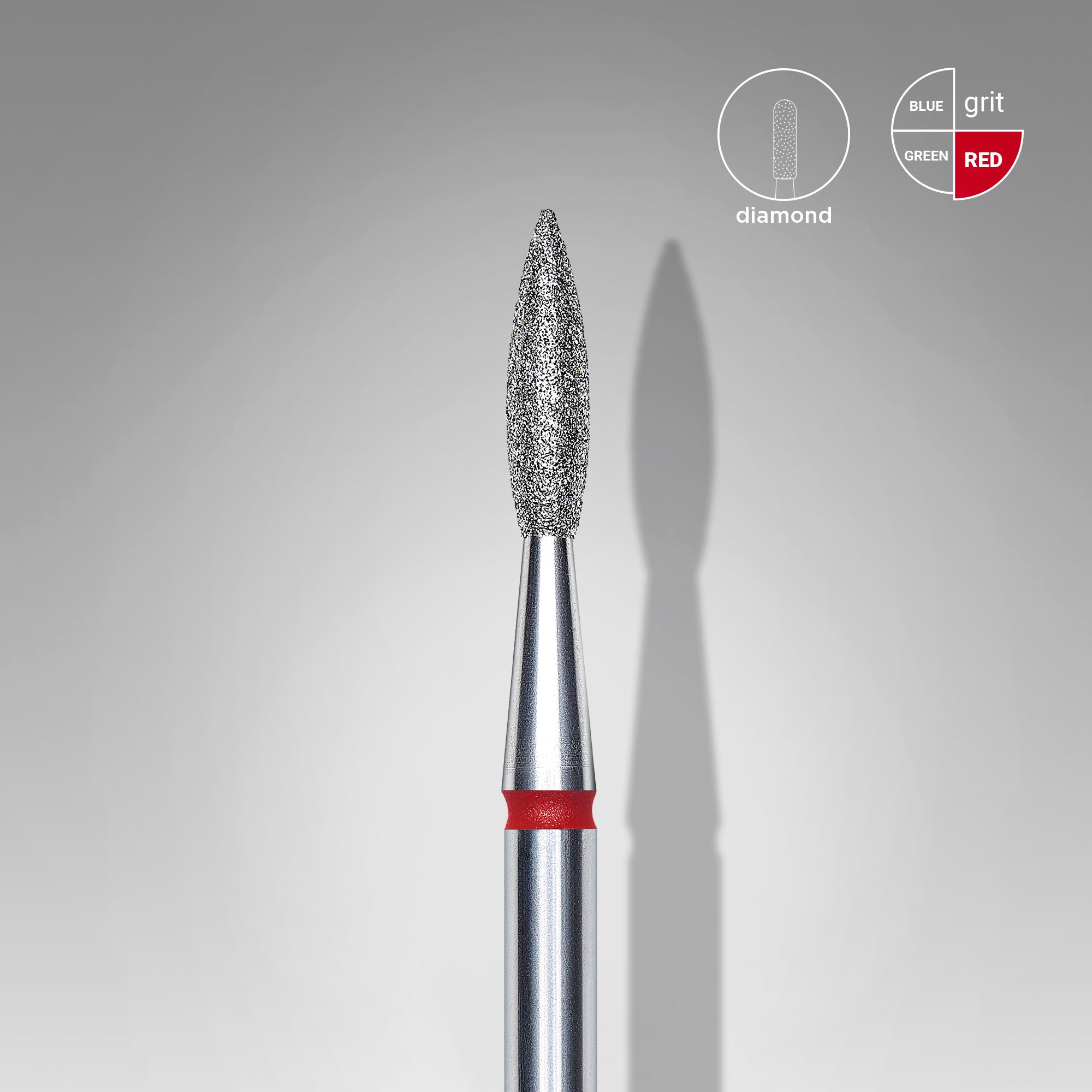 Cap Diamant Flacără Ascuțită Roșu - EXPERT 2,1/8 mm FA11R021/8 - Staleks