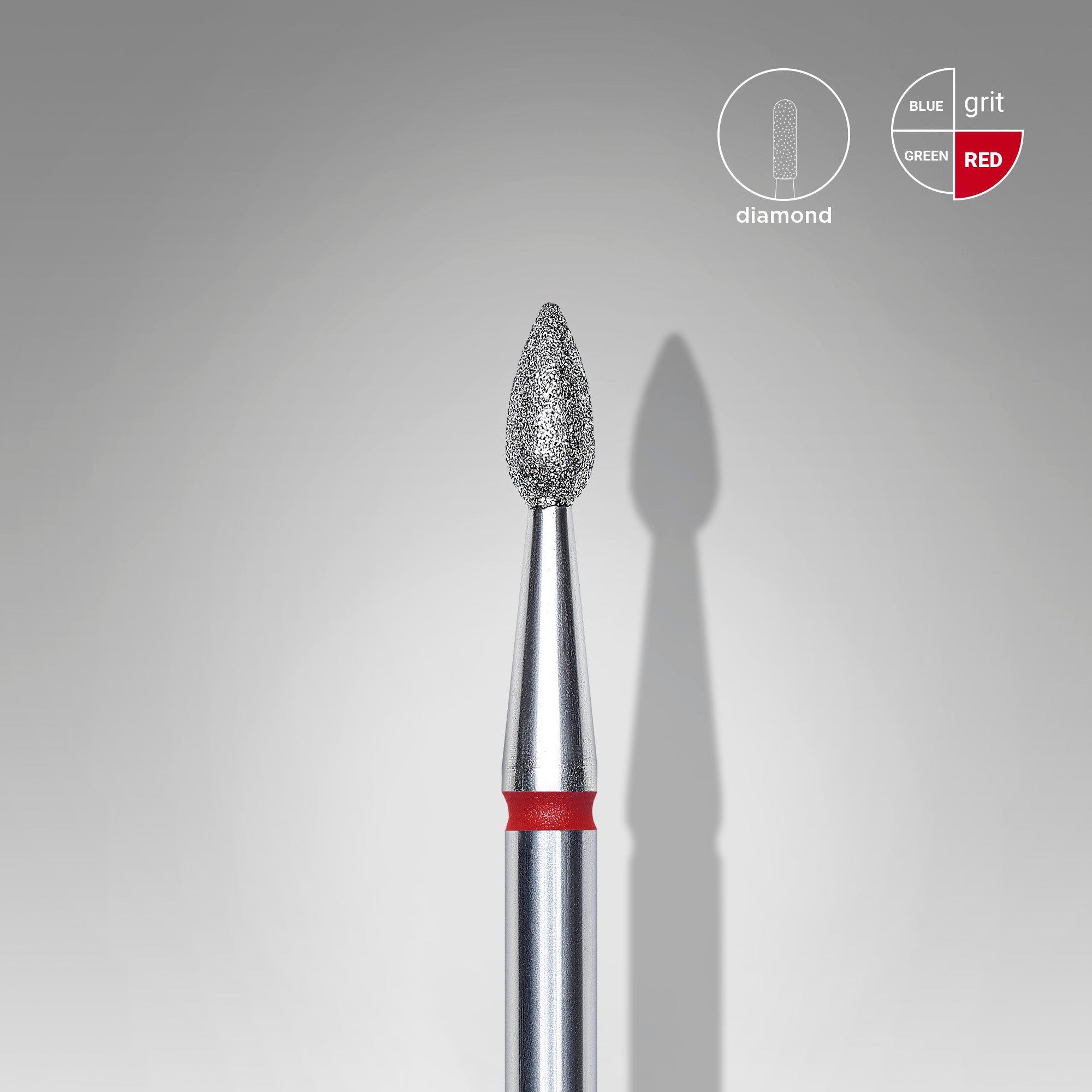 Cap Diamant Picătură Roșu - EXPERT 2,3/5 mm FA40R023/5 - Staleks