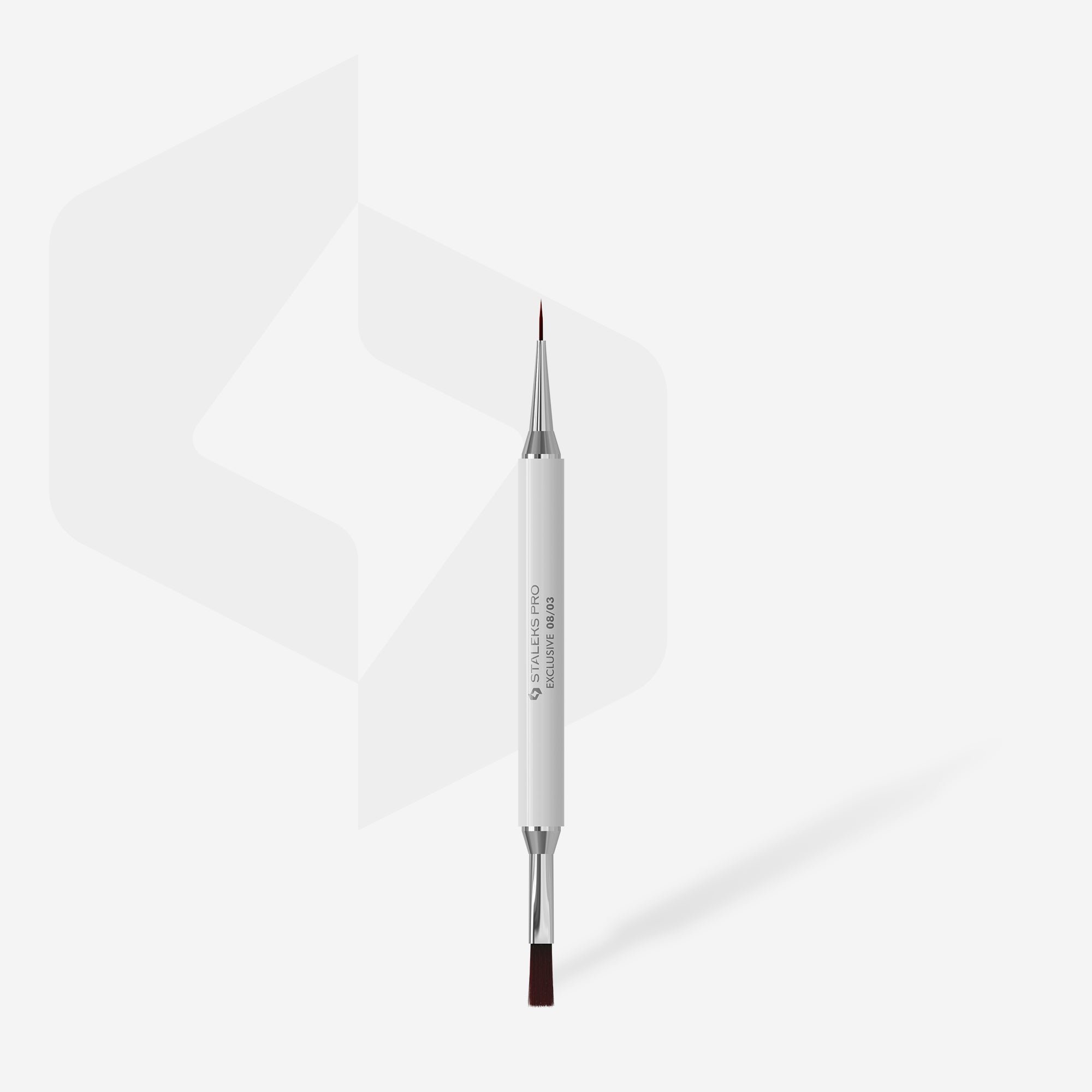 Pensulă Dublă Gel 10 mm / Liner 10 mm - EXCLUSIVE NBX-08/03 - Staleks