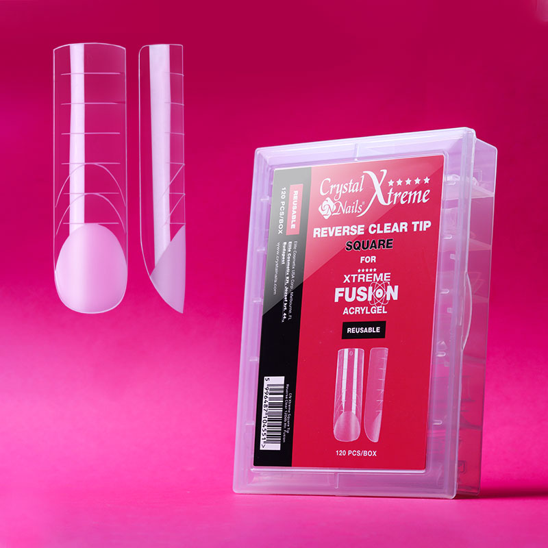 Fusion Acrygel Reverse Tips - Slim Square - 120buc image 0
