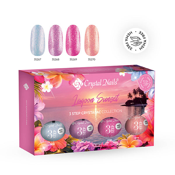 Kit 3Step CrystaLac Lagoon Sunset 2026 (4x4ml) - BrillBird