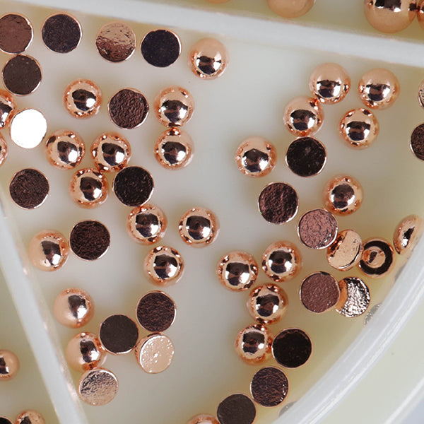 Rezerve Perle Metalice - Semiperle Rose Gold - 3 mm - Crystal Nails