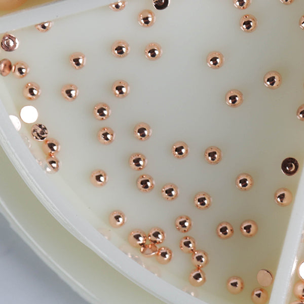 Rezerve Perle Metalice - Semiperle Rose Gold - 1,5 mm - Crystal Nails