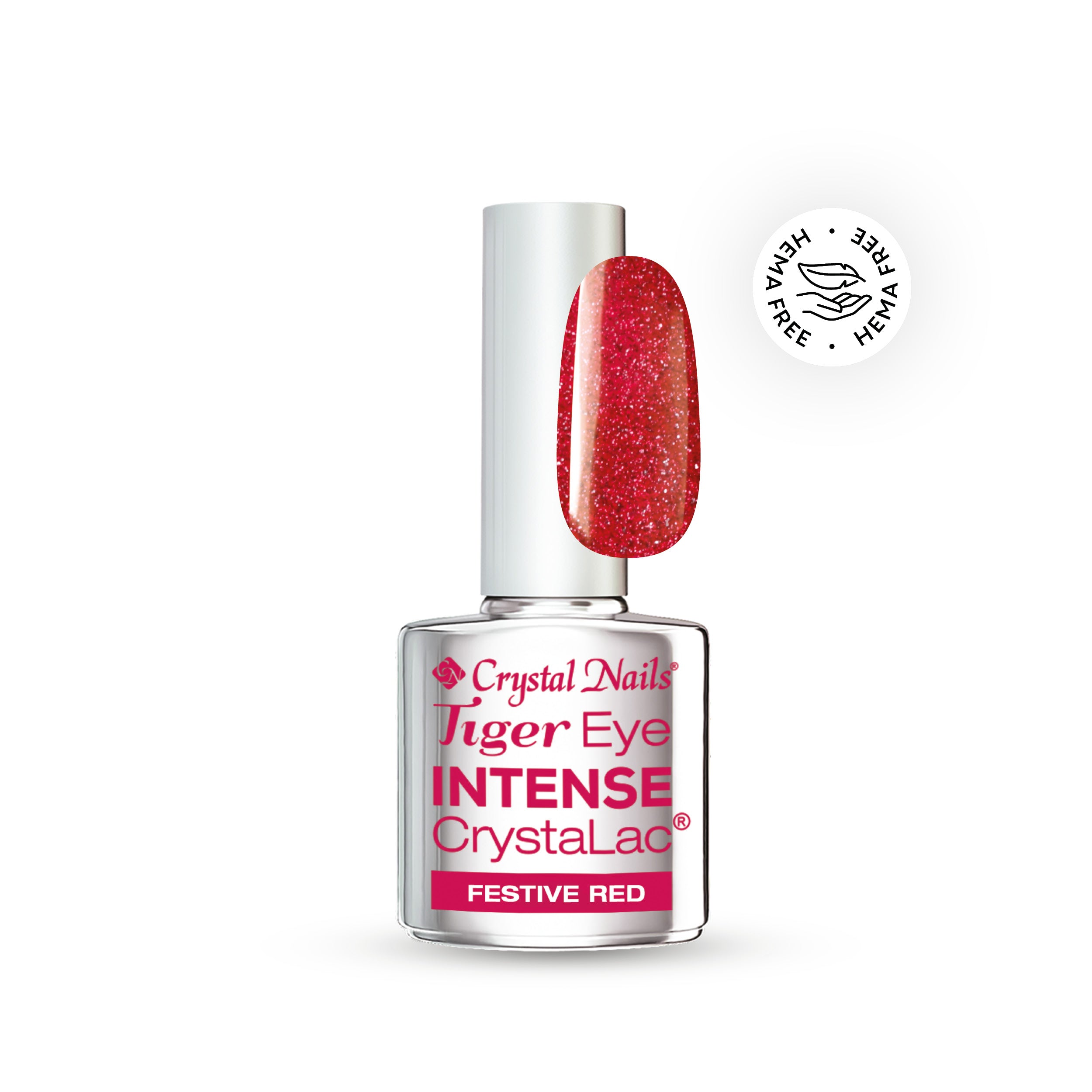 Tiger Eye Intense CrystaLac - Festive Red - 4ml image 0