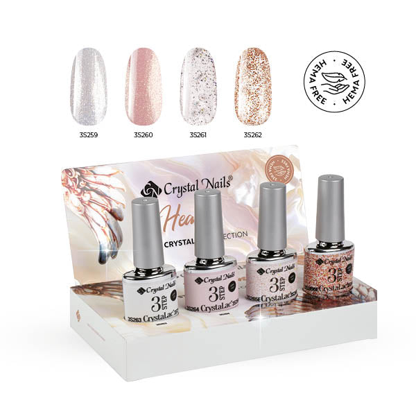 Kit 3Step CrystaLac Heaven Shimmer & Glitter 2026 (4x4ml) - BrillBird