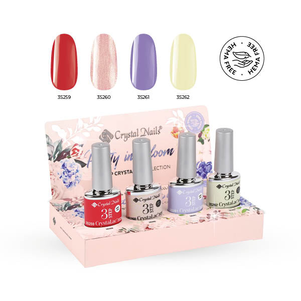 Kit 3Step CrystaLac Pretty in Bloom 2026 (4x4ml) - BrillBird