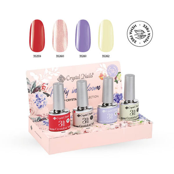 Kit 3Step CrystaLac Pretty in Bloom 2026 (4x4ml) - Crystal Nails