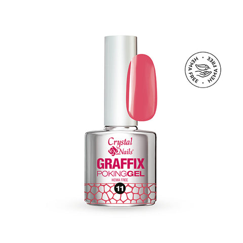 Graffix Poking Gel - 11 Watermelon Pink - 4ml - Crystal Nails