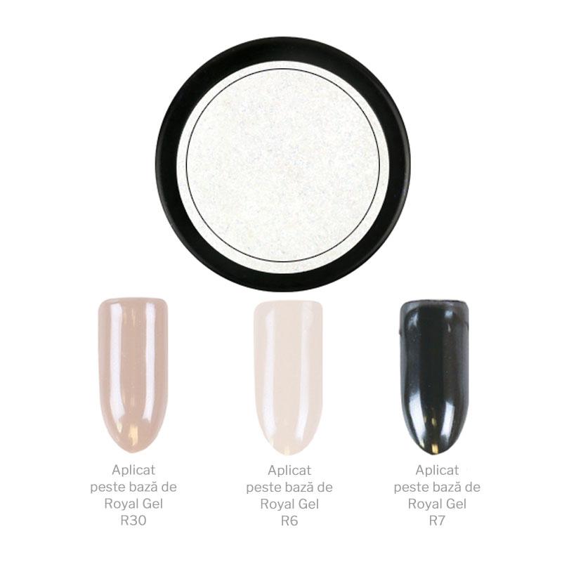 Pigment Chromirror - White Pearl - Crystal Nails – imaginea 2