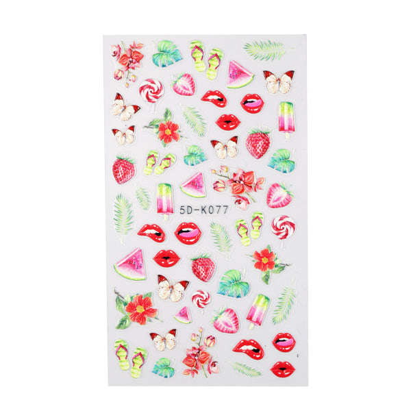 Abtibild Unghii 5D-K077 - Vacation – Crystal Nails
