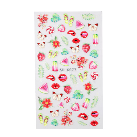 Abțibild Unghii 5D-K077 - Vacation - Crystal Nails