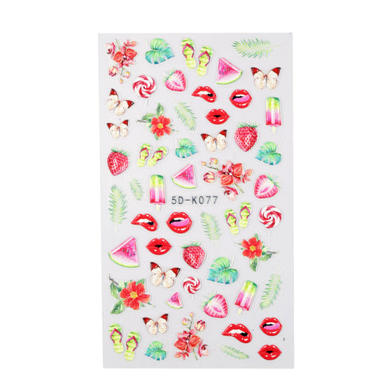 Abtibild Unghii 5D-K077 - Vacation - Crystal Nails