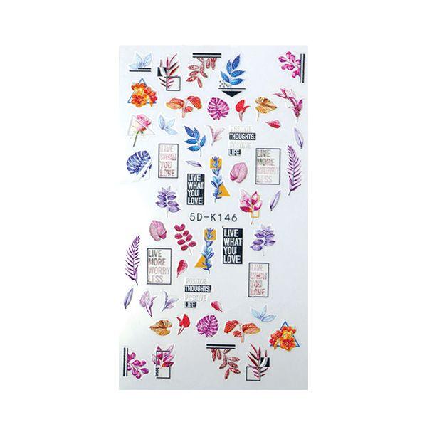Abtibild Unghii 5D-K146 - Spring Flowers – Crystal Nails