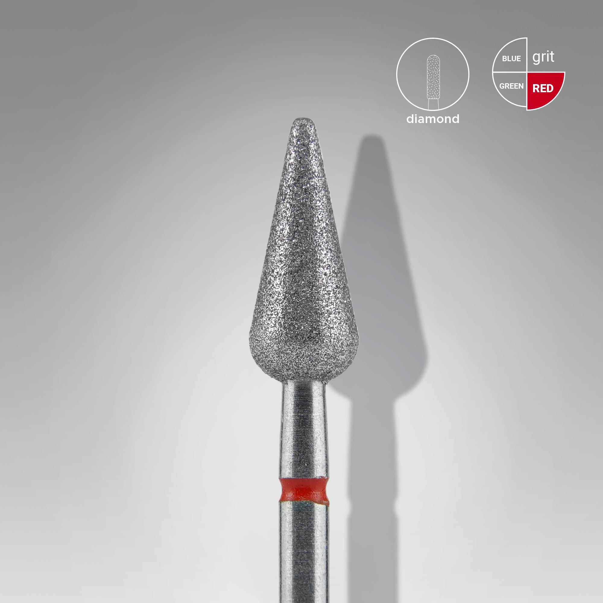 Cap Diamant Pară Ascuțită Roșu - EXPERT 5/12 mm FA100R050/12 - Staleks