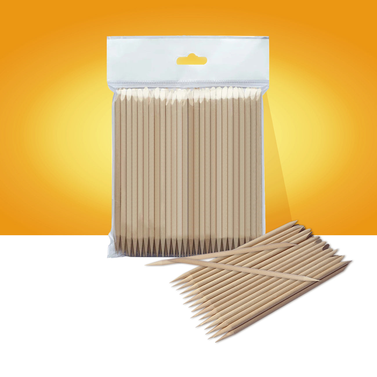 Bețișor portocal din lemn EXPERT 150 mm (DOS-10/100) – Staleks