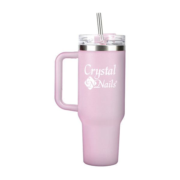 Cana termo metalică – baby pink – Crystal Nails