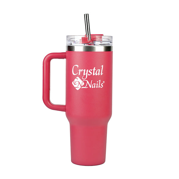 Cana termo metalică – cranberry – Crystal Nails