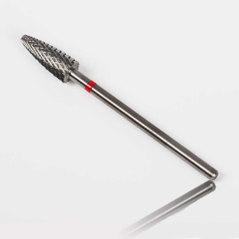Cap Carbid Conic Rotunjit - Rosu - Crystal Nails