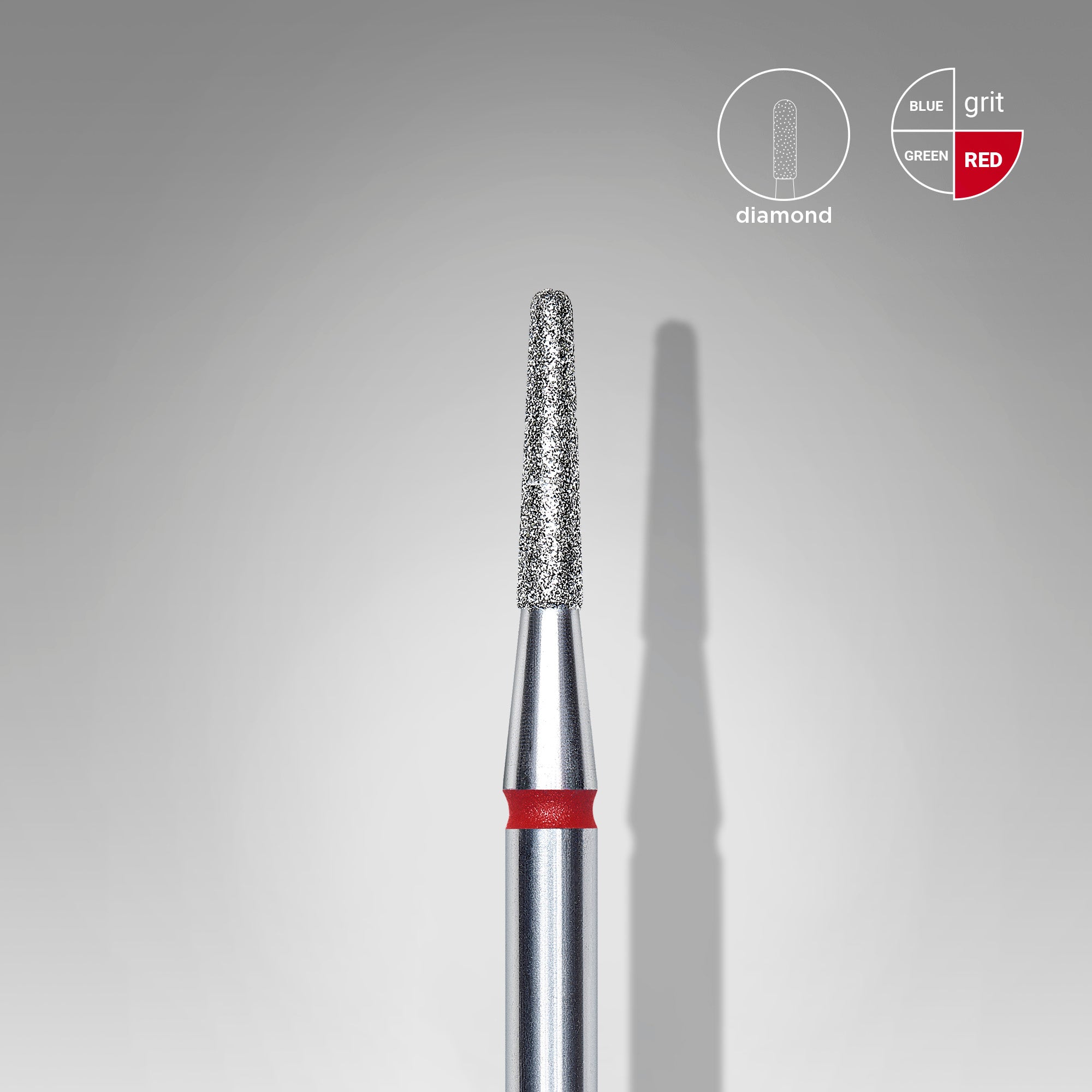 Cap diamant con trunchial roșu EXPERT 1,8 mm / 8 mm (FA70R018/8) – Staleks