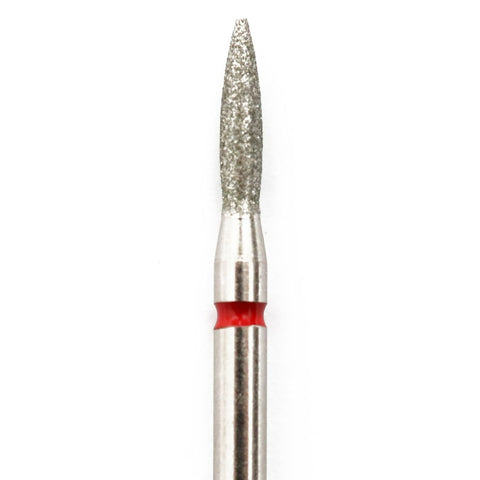 Cap Diamantat Flacără Rotunjit - Roșu - Crystal Nails