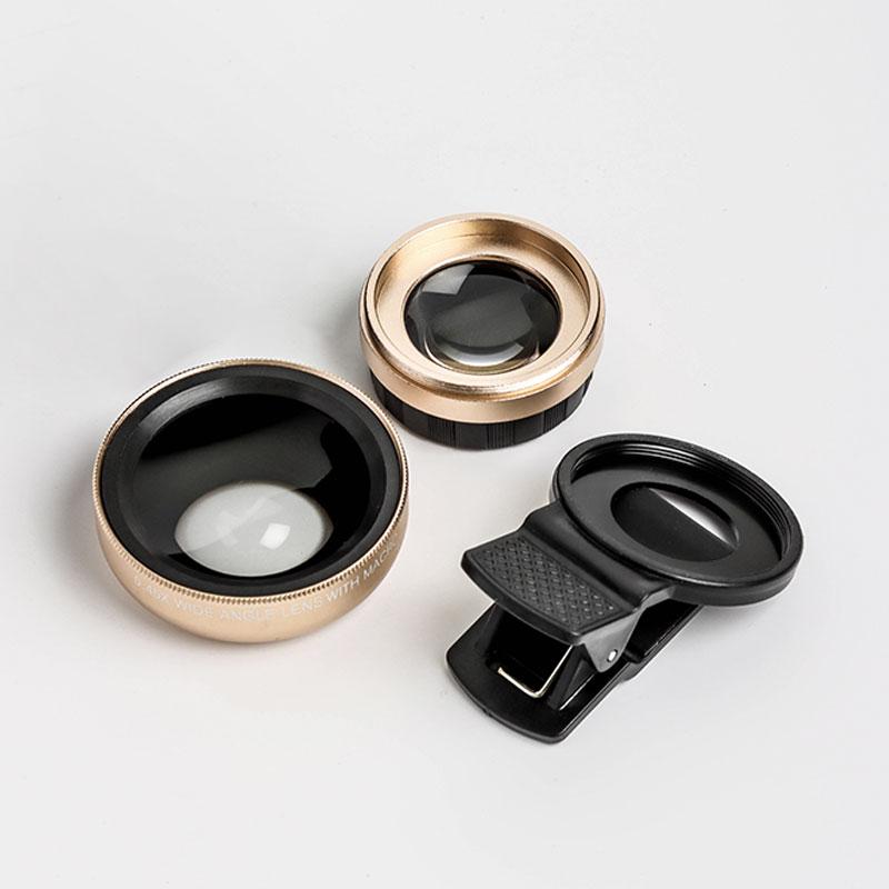 Kit Lentilă macro telefon 2 in 1 - 37mm 0.45WM - GOLD image 0