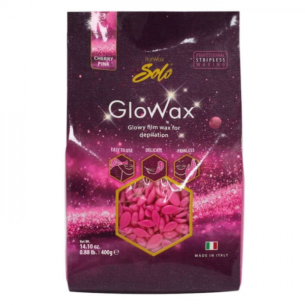 Ceara de epilat film granule Cherry Pink Glowax - 400g Italwax