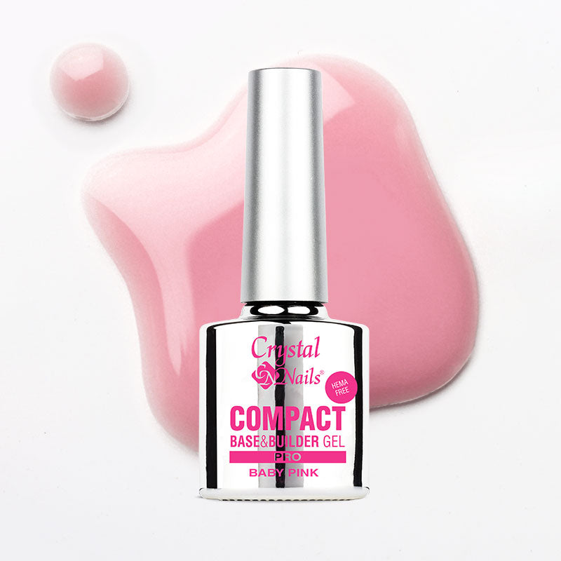 Compact Pro Rubber Base & Builder Gel - Baby Pink - 13ml – Crystal Nails
