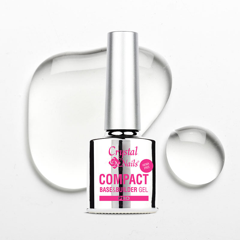 Compact Pro Rubber Base & Builder Gel - Clear - 13ml - Crystal Nails